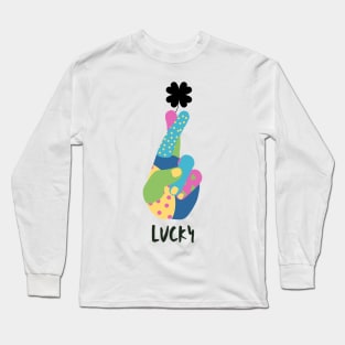 lucky shamrock heart st patrick's day parade clover holiday Long Sleeve T-Shirt